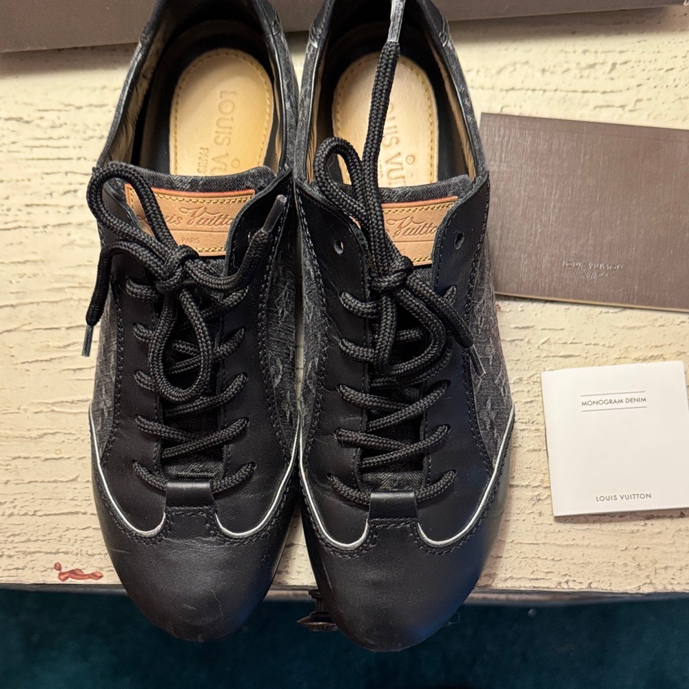 Louis Vuitton Black Monogram Sneakers - Picture 2 of 5